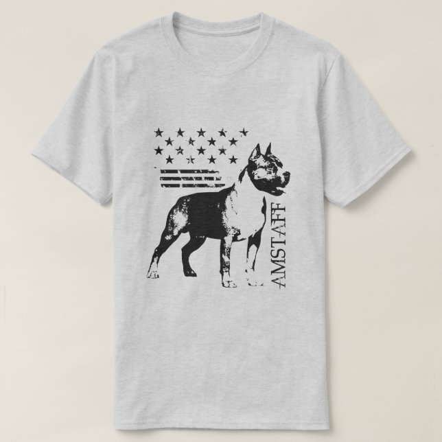 AmerikanStaffordshire Terrier - Amstaff T Shirt (Design framsida)