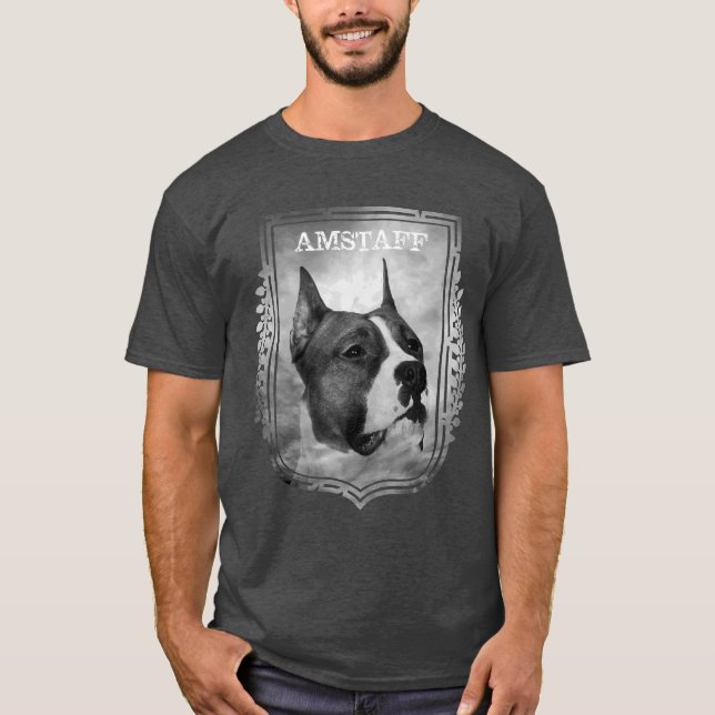 AmerikanStaffordshire Terrier - Amstaff T Shirt (Framsida)