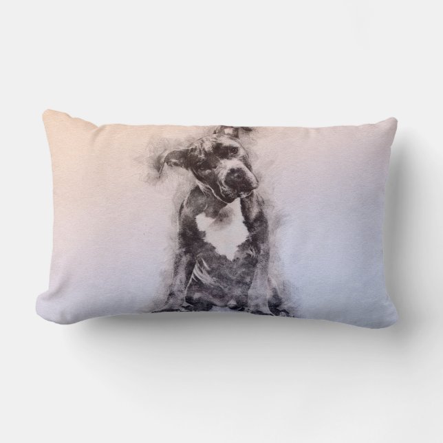 AmerikanStaffordshire Terrier - Amstaff valp Lumbarkudde (Framsida)