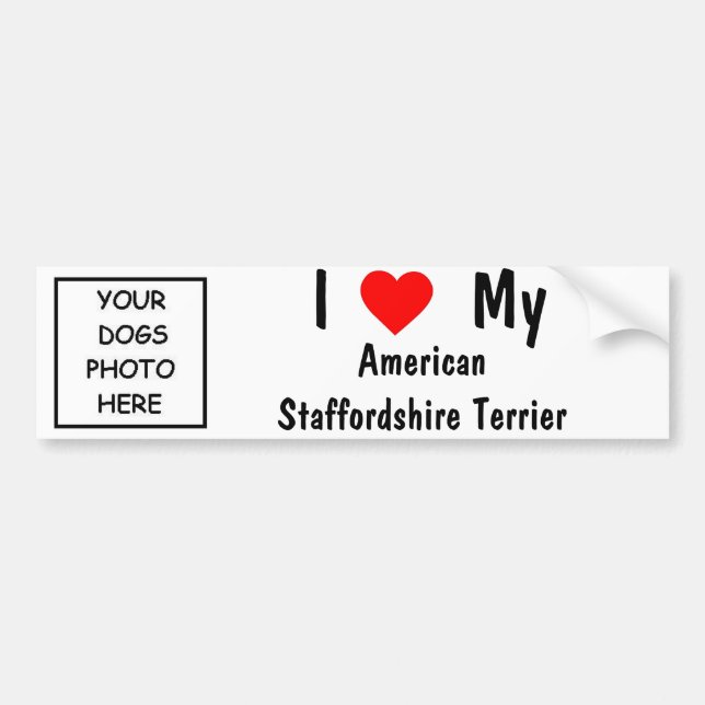 AmerikanStaffordshire Terrier Bildekal (Framsidan)