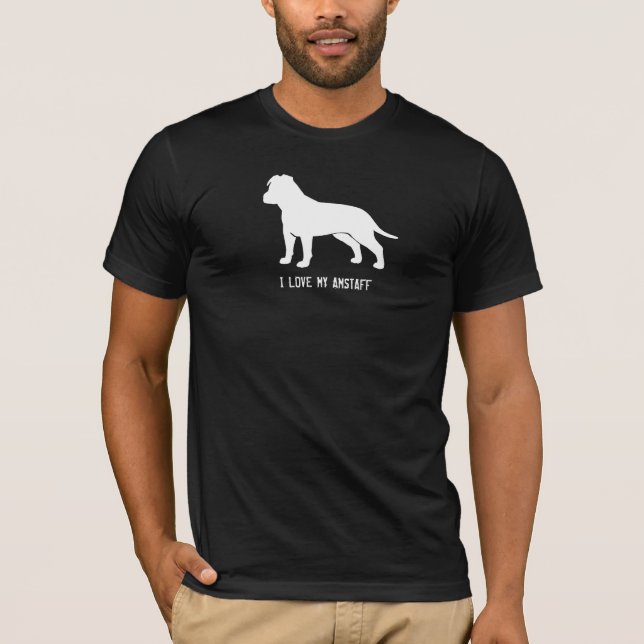 AmerikanStaffordshire Terrier (diskettöron) T Shirt (Framsida)
