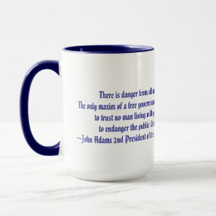 AmerikanStjärna-John Adams citationstecken Mugg