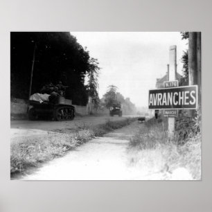 Amerikantanker i Avranches frankrikevärldskrig II Poster
