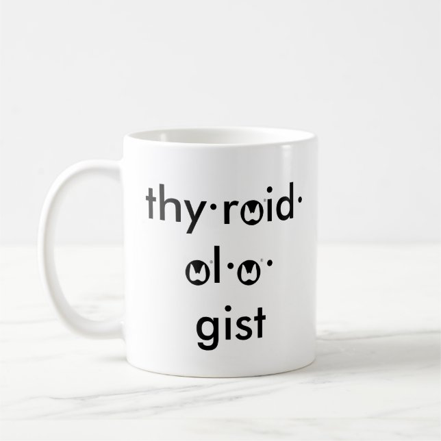 AmerikanThyroidanslutning Thyroidologist Kaffemugg (Vänster)