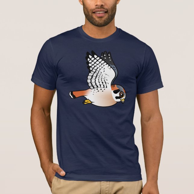 Amerikantornfalk i flyg t shirt (Framsida)