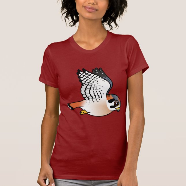 Amerikantornfalk i flyg t-shirt (Framsida)