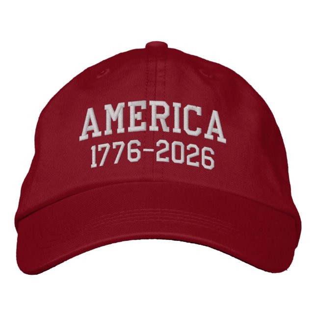 Amerikas 1776-2026 50-årsdag Broderad Hatt Keps (Framsida)