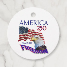 Amerikas 250 år av frihet flagga med vitörad havsö gåvor etiketter