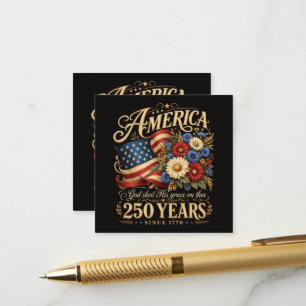 Amerikas 250 år sedan 1776 blomster patriotisk pre tilläggskort