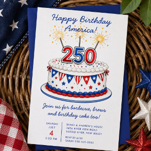 Amerikas 250-års BBQ-inbjudan Inbjudningar