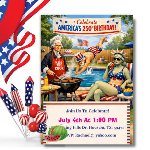 Amerikas 250-års BBQ Inbjudningar