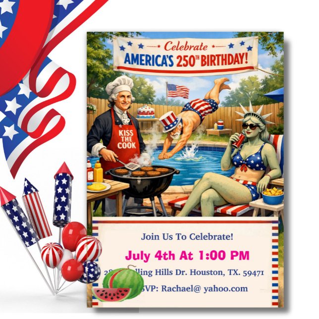 Amerikas 250-års BBQ Inbjudningar (Skapare uppladdad)