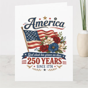 Amerikas 250-års blomsterflagga kort