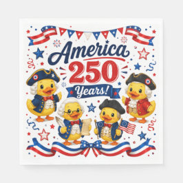 Amerikas 250-års firande med ankor Patriotisk fest Pappersservett