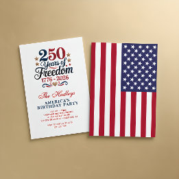 Amerikas 250-års födelsedagsfest inbjudningar