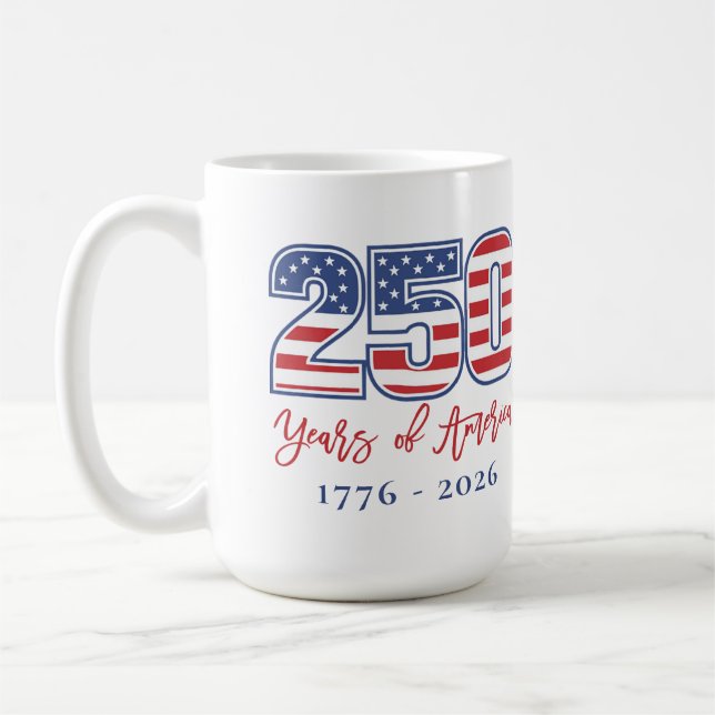 Amerikas 250-års födelsedagsfest kaffemugg (Vänster)
