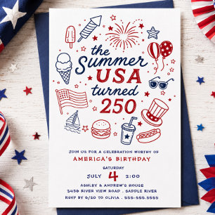 Amerikas 250-års födelsedagsfirande inbjudningar