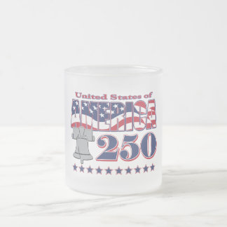 Amerikas 250-års frihetsklocka frostad glasmugg