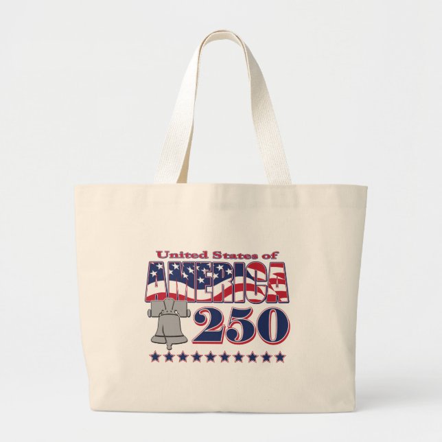 Amerikas 250-års frihetsklocka jumbo tygkasse (Framsidan)