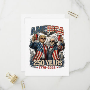 Amerikas 250-års patriotiska firande inbjudan vykort