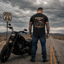 Amerikas 250-års patriotiska motorcyklist t shirt
