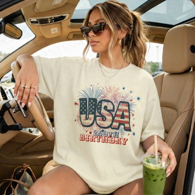 Amerikas 250-årsdag 1776-2026 Grafisk eld  T Shirt (Skapare uppladdad)