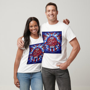 Amerikas 250-årsdag 1776-2026 Grafisk eld T Shirt