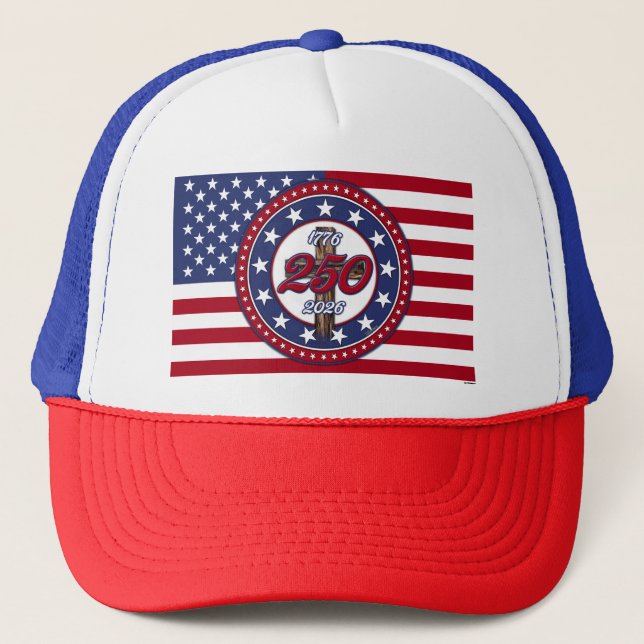 Amerikas 250-årsdag 1776-2026 Rugged Cross Fl Keps (Framsida)