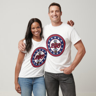 Amerikas 250-årsdag 1776-2026 Rugged Cross T Shirt