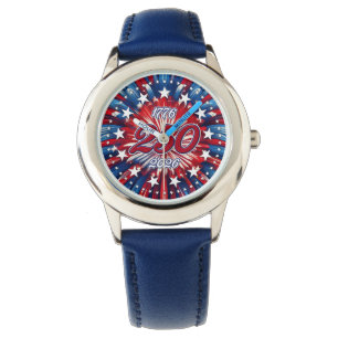 Amerikas 250-årsdag 1776-2026 RWB Fyrverkerier Armbandsur