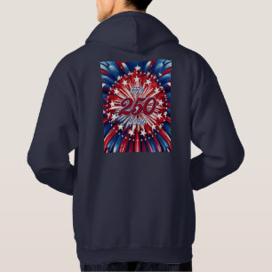 Amerikas 250-årsdag 1776-2026 RWB Fyrverkerier Hoodie