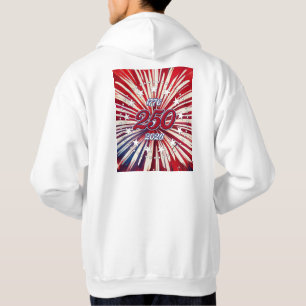 Amerikas 250-årsdag 1776-2026 RWB fyrverkerier  Hoodie