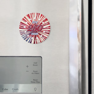 Amerikas 250-årsdag 1776-2026 RWB Fyrverkerier Magnet