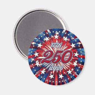 Amerikas 250-årsdag 1776-2026 RWB fyrverkerier Magnet
