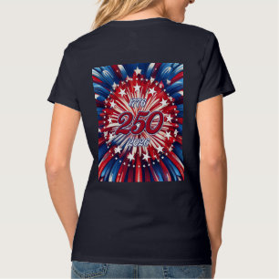 Amerikas 250-årsdag 1776-2026 RWB Fyrverkerier T Shirt