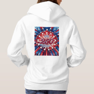 Amerikas 250-årsdag 1776-2026 RWB fyrverkerier T Shirt