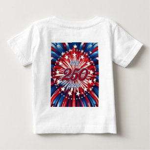Amerikas 250-årsdag 1776-2026 RWB fyrverkerier T Shirt