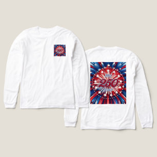 Amerikas 250-årsdag 1776-2026 RWB fyrverkerier T Shirt