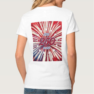 Amerikas 250-årsdag 1776-2026 RWB fyrverkerier  T Shirt