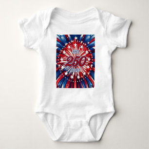 Amerikas 250-årsdag 1776-2026 RWB fyrverkerier T Shirt