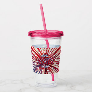 Amerikas 250-årsdag 1776-2026 RWB Fyrverkerier Take Away Mugg