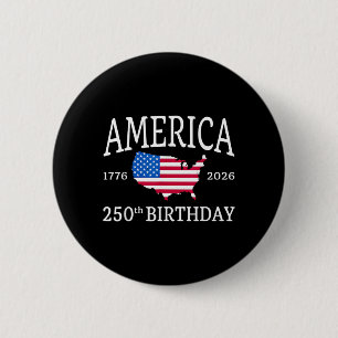 Amerikas 250-årsdag 1776-2026 Självständighetsdag Knapp