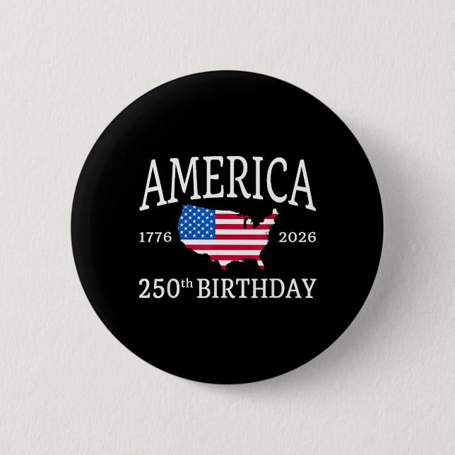 Amerikas 250-årsdag 1776-2026 Självständighetsdag Knapp (Framsida)