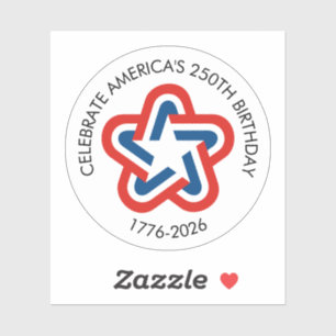 Amerikas 250-årsdag - 1776-2026 Vintage Stjärna Klistermärken