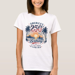 Amerikas 250-årsdag Florida tema T Shirt