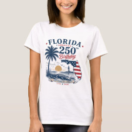 Amerikas 250-årsdag Florida Tematisk Tropisk T Shirt