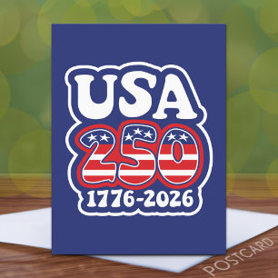 Amerikas 250-årsdag - Groovy USA 250 Vykort