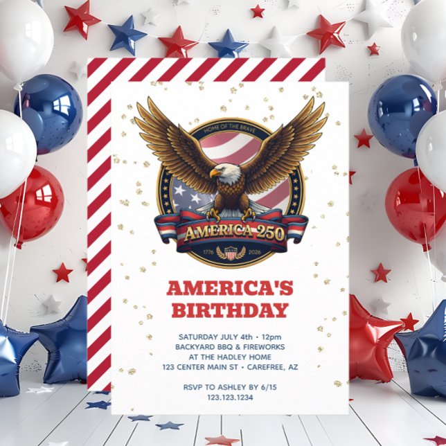 Amerikas 250-årsdag inbjudningar (Skapare uppladdad)