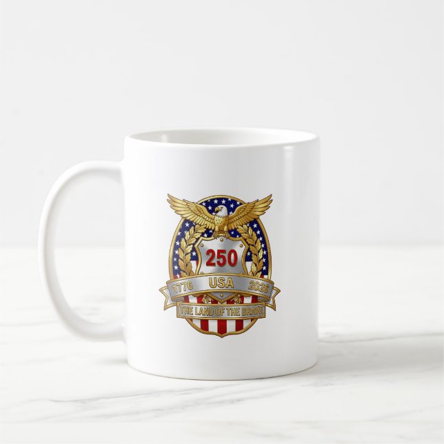 Amerikas 250-årsdag kaffemugg (Vänster)