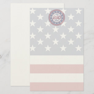 Amerikas 250-årsdag med USA-flagga Brevpapper